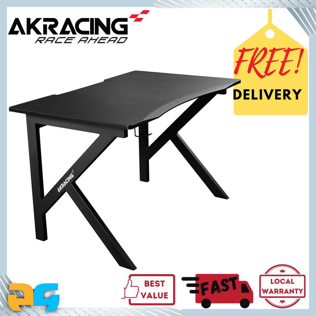 AKRacing Summit Curved Gaming Table Desk Built in Headset Holder