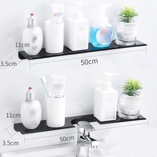 Wall Mounted Bathroom Shelf Floating Shelf Shower Shampoo Hanging Holder  Rack Punch-Free Self-Adhesive Wall Storage Organizer