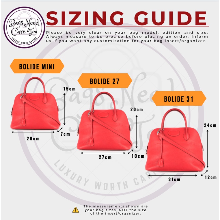 Hermes bolide bag sizes hotsell