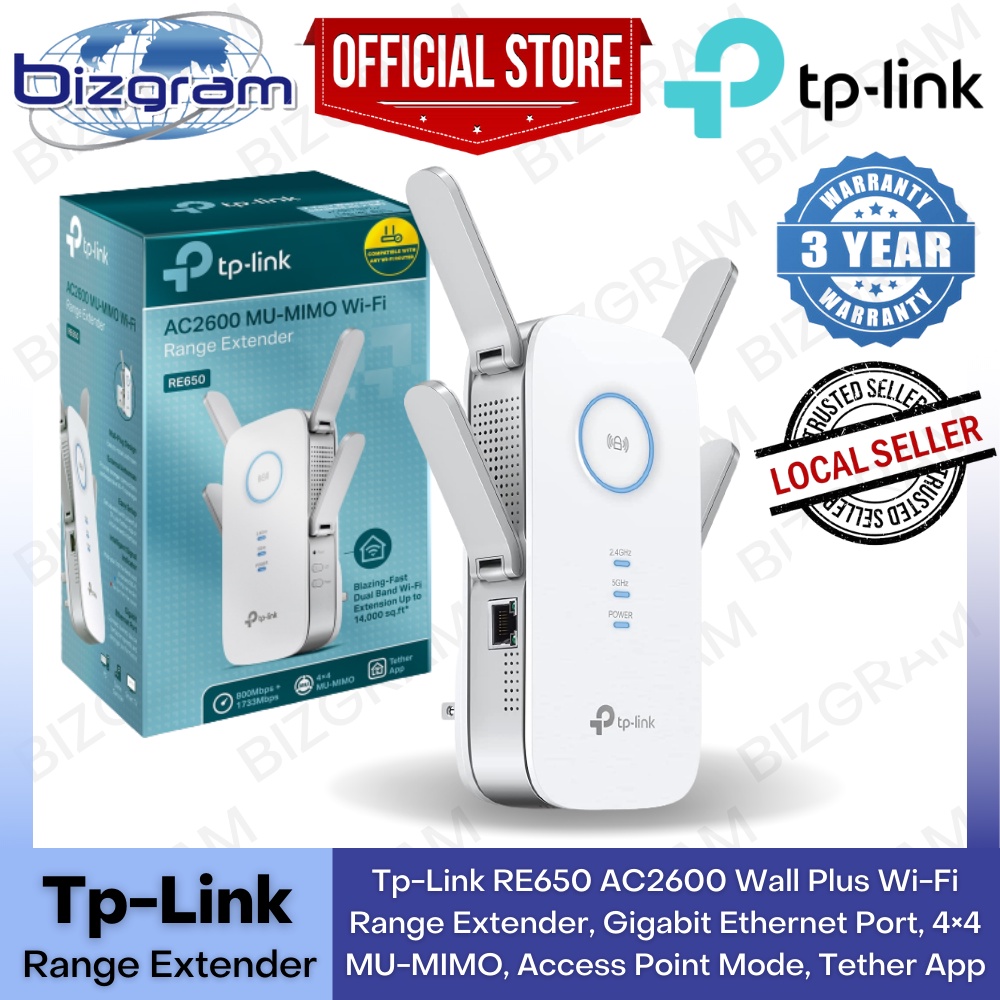 TP-Link online RE650 AC2600 Wireless Dual Band MU-MIMO Wi-Fi Range Extender