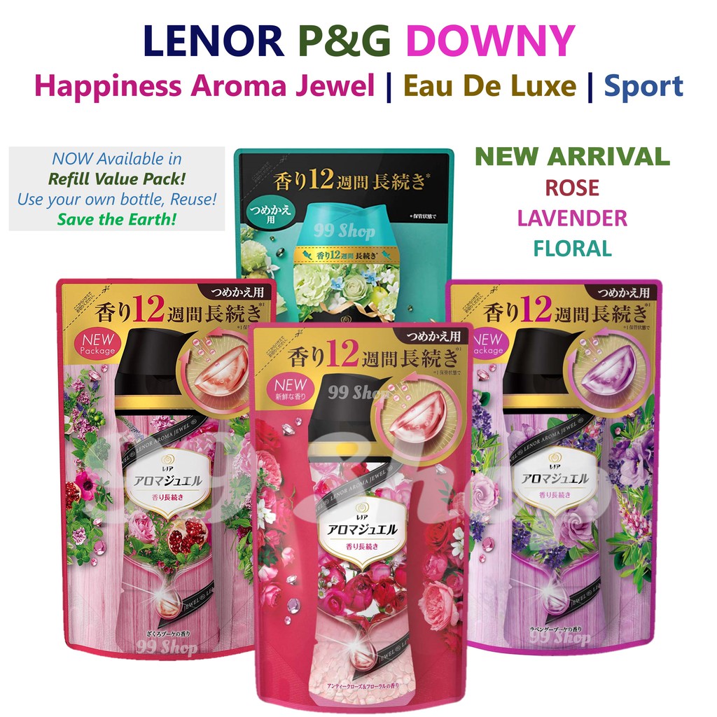 Lenor Happiness/Luxe Aroma Laundry Booster Beads Refill Pouch 415ml