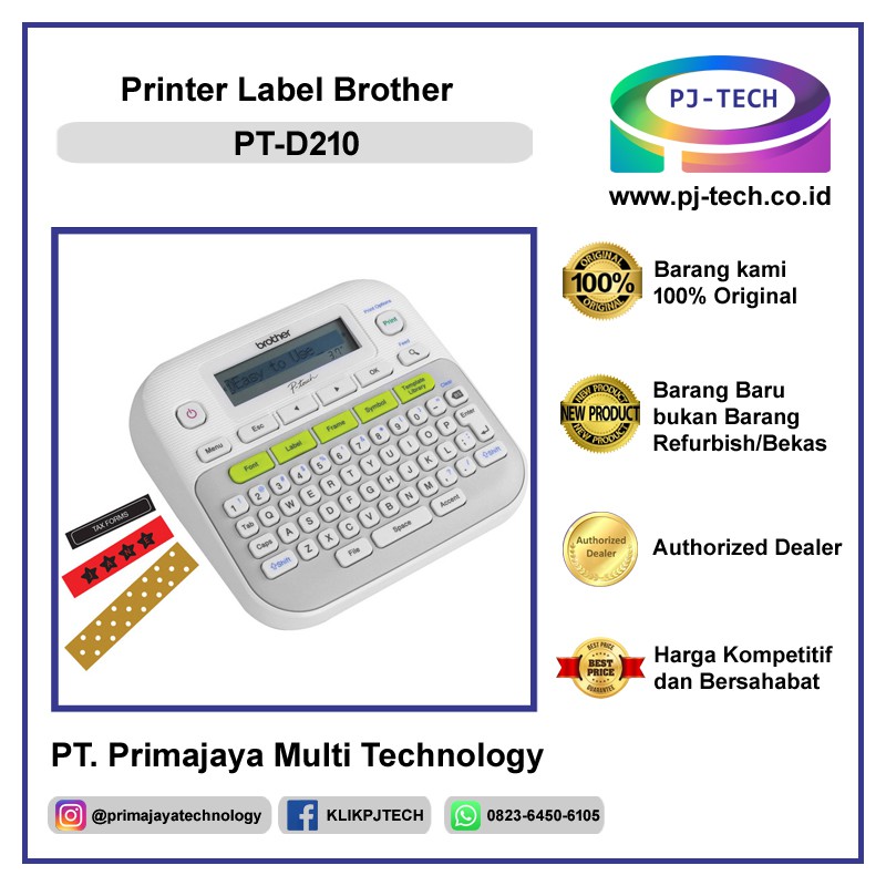 Brother PTD210 Label Maker Printer Shopee Singapore