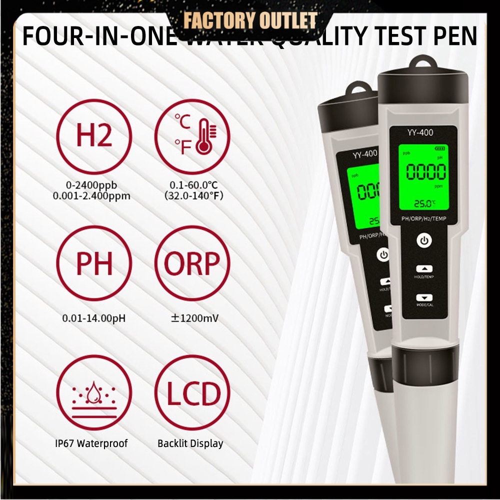Water Quality 0-10000PPb IP67 waterproof YY-400 YY-400H 4 in 1 2 in 1 ...