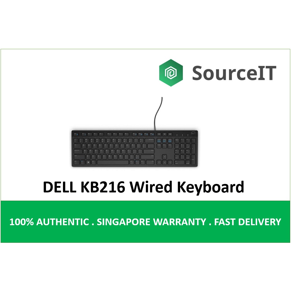 Dell Multimedia Keyboard (US English) KB216 Black P/N: 580-ADKS - 1 ...