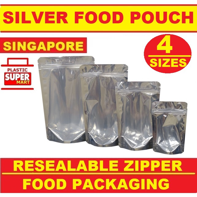 Silver food packaging online pouches