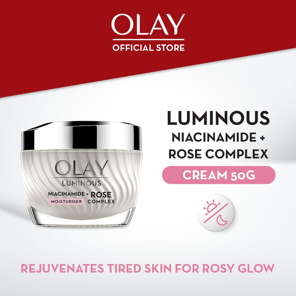 OLAY Luminous Niacinamide + Rose Complex Moisturiser 50g (Repairs and