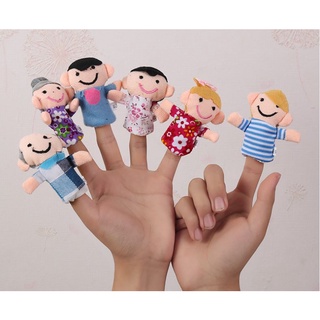 6 Pcs Family Hand Puppets 12 Inch Grandparents, Mom & Dad, Brother & Sister  Plush Hand Puppet Toys Role-Play Toy Puppets for Kids Storytelling