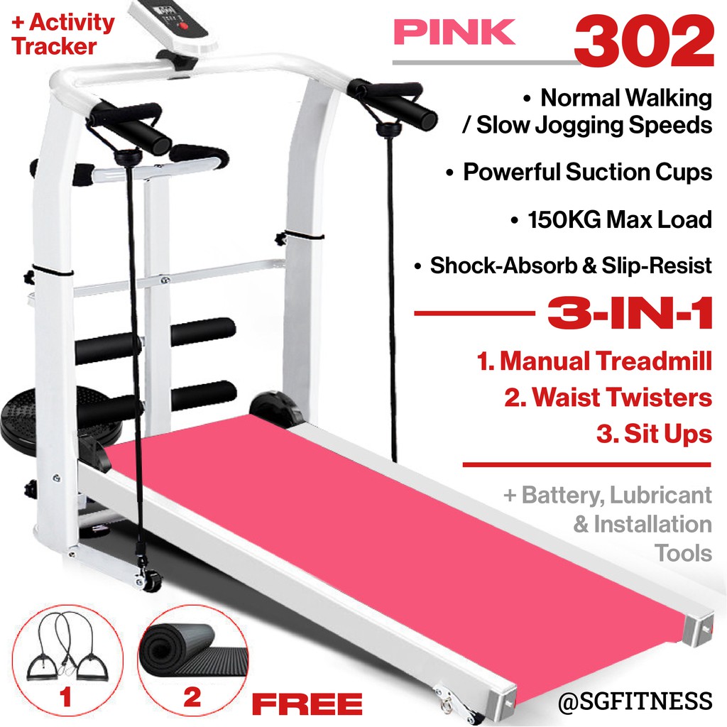 INSTOCK Manual Home Gym Treadmill No Electricity Required Shopee Singapore