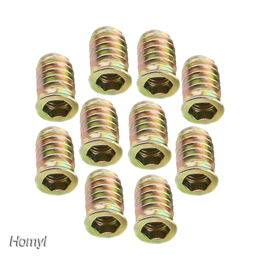 10Pcs Wooden Insert Interface Hex Socket Furniture Fasteners 7 Sizes ...