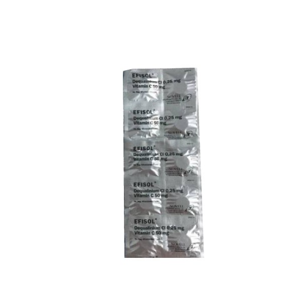 Efisol Lozenges / Sariawan / Radang Tenggorokan / Panas Dalam / Vitamin C / Sakit Tenggorokan - Gambar 3