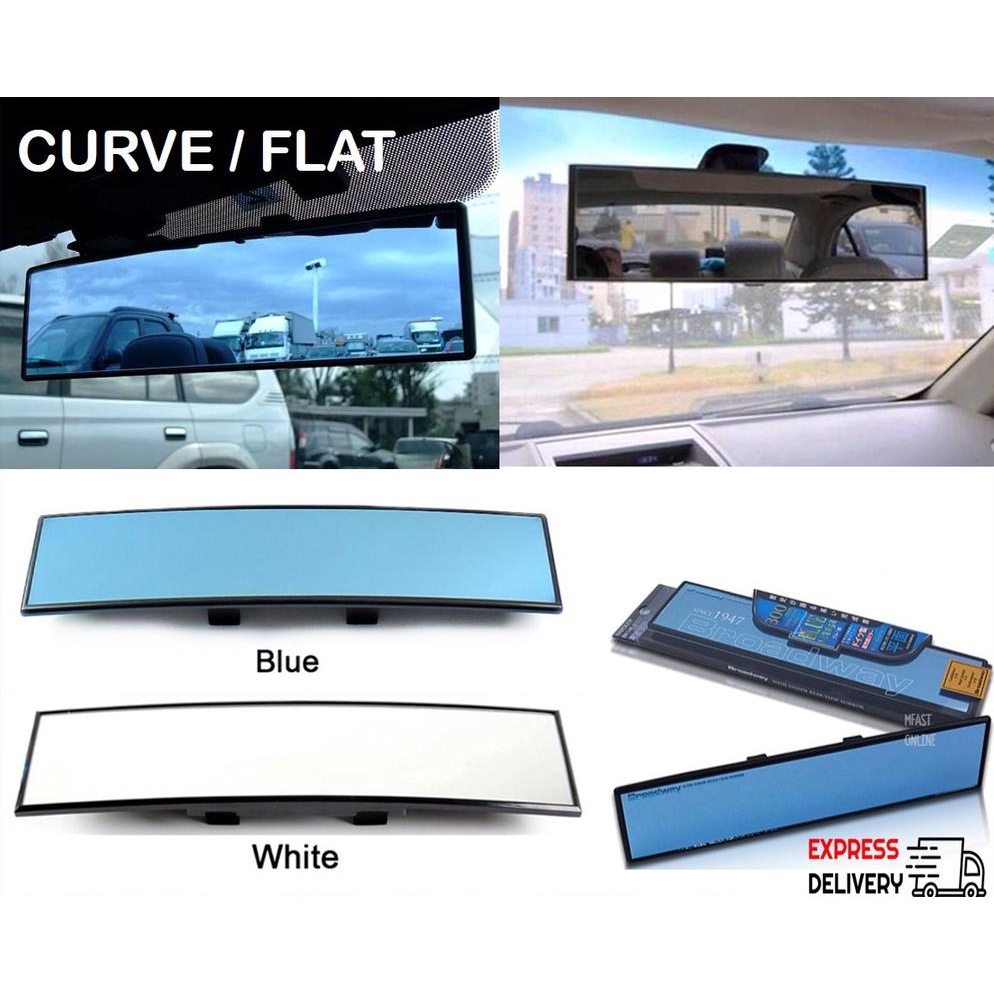 Premium Quality NAPOLEX Broadway Car Rear View Mirror 270mm/300mm FLAT/CONVEX BLUE or CLEAR