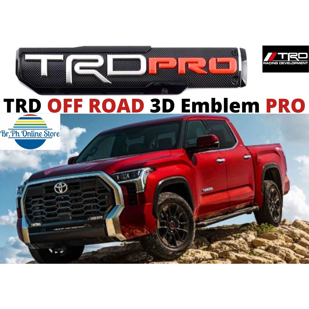 TRD OFF ROAD Car 3D Emblem For Toyota Hilux, Conquest, Revo, Fortuner ...