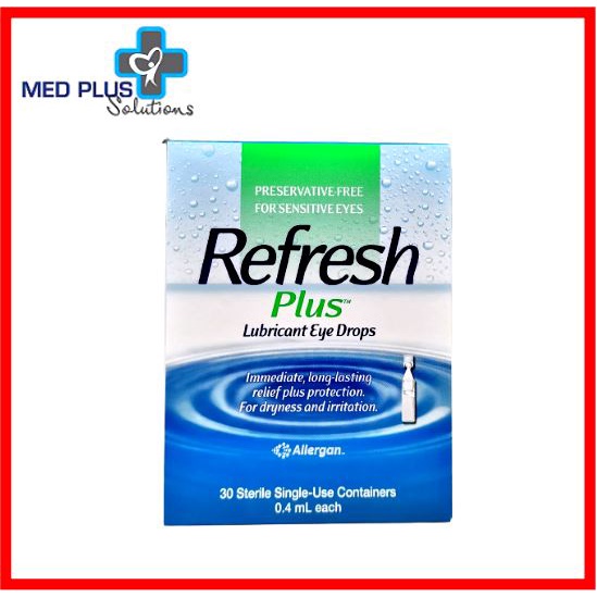 Refresh Plus Lubricant Eye Drops 0.4ml x 30's Vials (EXP:4/2026 ...