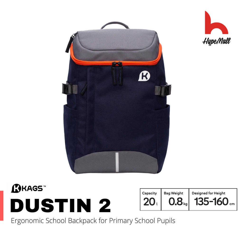 KAGS DUSTIN Series 2 Ergonomic School Backpack for Primary School