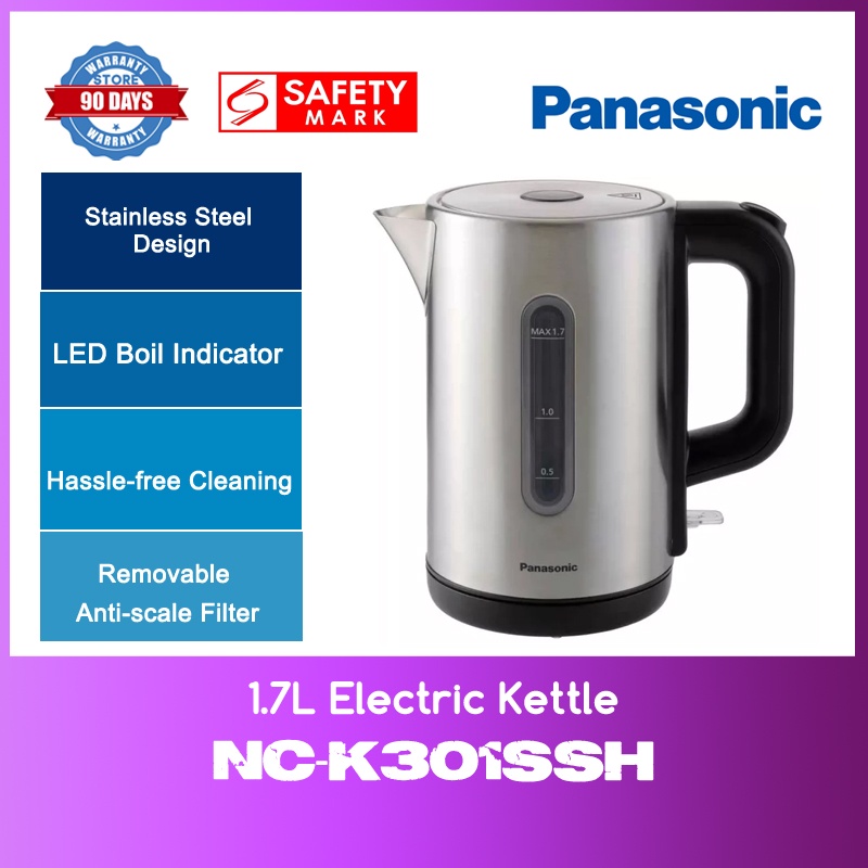 Panasonic NCK301SSH 1.7L SUS Electric Kettle WITH 90 DAYS STORE