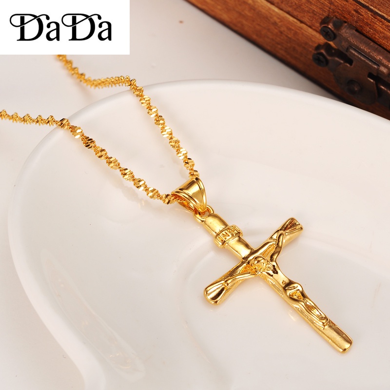 Gold chain and on sale cross for sale