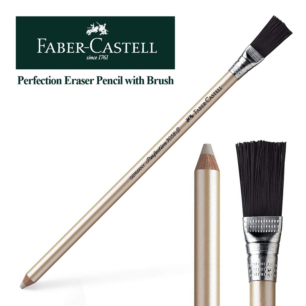 Faber Castell Perfection Eraser Pencil with Brush 7058B Shopee