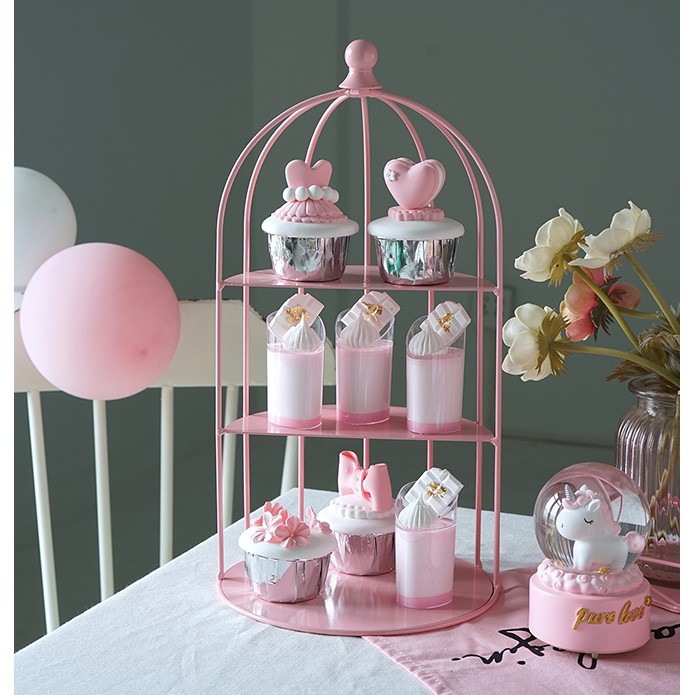 Bird cage dessert table display stand 3 tier cake cupcake rack Shopee