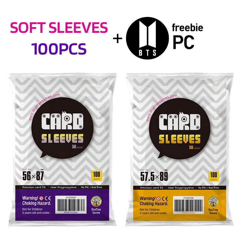 New Popcorn Sleeves Same Size Photocard Sleeves SOFT 100PCS 56x87, 57