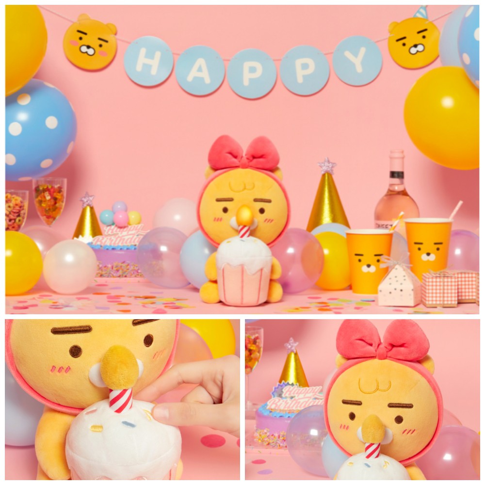 Kakao Friends Melody Ribbon Ryan Music Plush Toy Doll Special T Singing Happy Birthday 7799