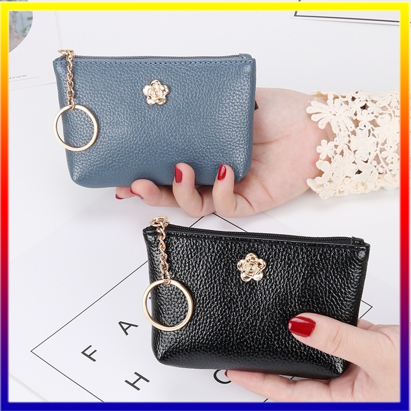 Women Short Coin Purse Slim Card Holder Korean Mini Small Wallet Soft