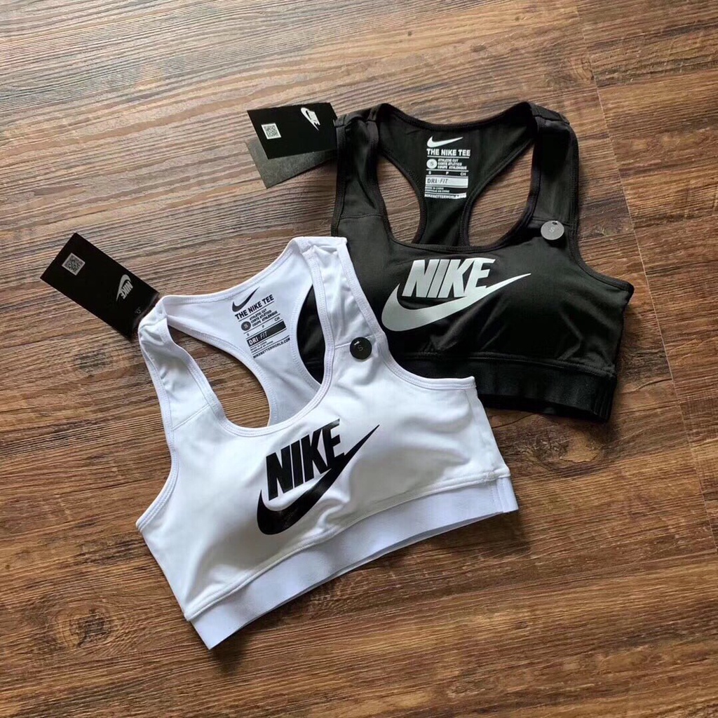 Women's NIKE Nike SWOOSH FUTURA GX BRA - Sports Bra - black/white