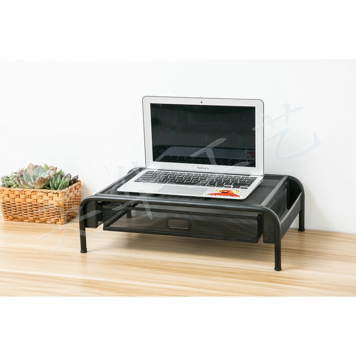 Metal Desk Monitor Stand Riser with Organizer Drawer Shopee Singapore