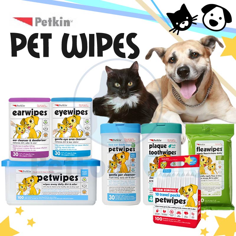*BUNDLE SALE* Petkin Pet Wipes Eye Ear Travel Body Cleansing Wet Wipes