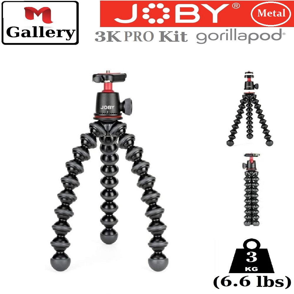 Joby GorillaPod 3K PRO Kit - Professional-Grade Machined Aluminium Flexible  Tripod for Premium Mirrorless Cameras | Shopee Singapore