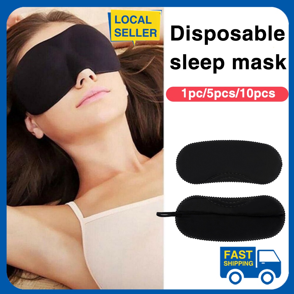[SG] 5PCS Disposable Sleep Mask Eye Cover Natural Eyeshade Cover Shade ...