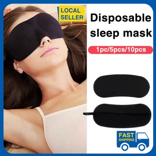 Unique Bargains Soft Silk Travel Eyes Pad Sleeping Eye Shade Cover  Blindfold Eye Masks Black 1Pc