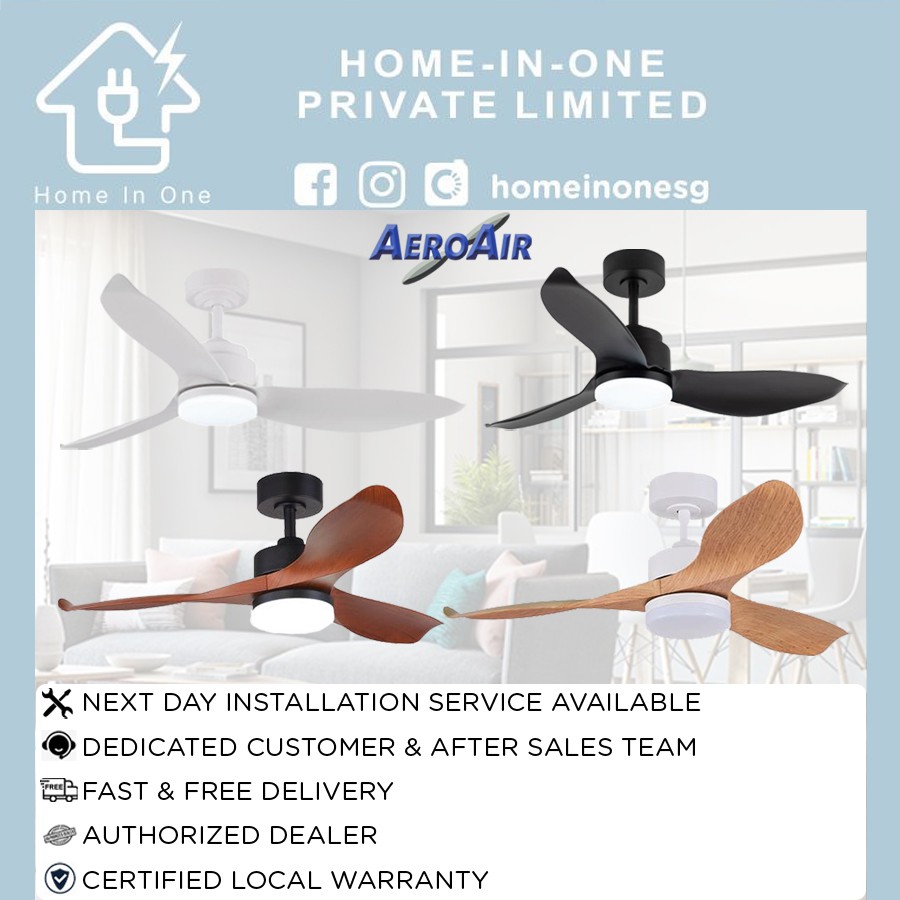 [OPTIONAL INSTALLATION AVAILABLE]AEROAIR DC MOTOR CEILING FAN + 3 TONE