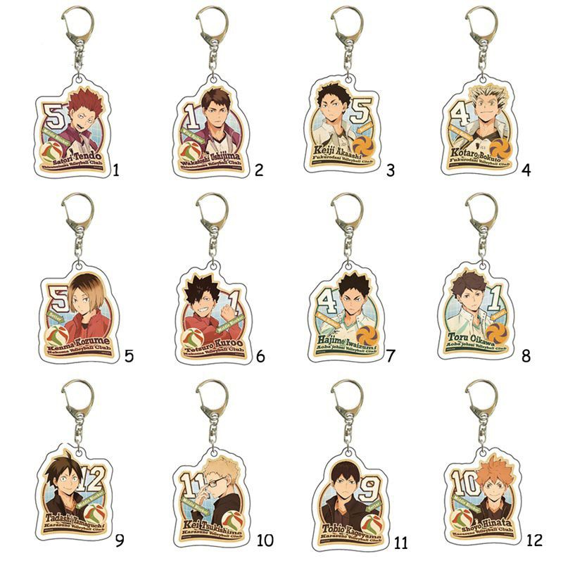 ANIME keychain pendant Haikyuu Haikyu kenma akaashi tsukishima kageyama ...