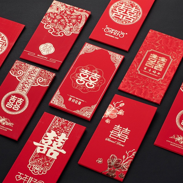 🔥 SG Stock 🔥 Wedding Xi Red Packet Simple Angbao Ang Bao / Hong Bao ...