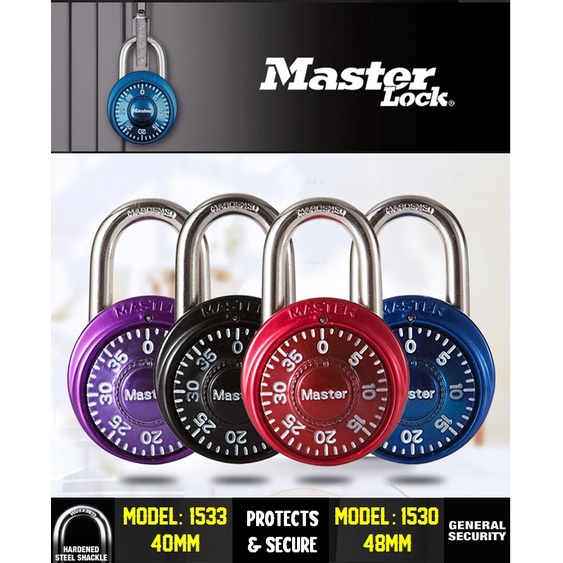 Master Coded Lock 40/48MM With Round Fixed Dial Combination Padlock
