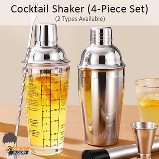 Bartender Kit， 10-Piece Cocktail Shaker Set Bamboo Diamond Stand ， For  Mixed Drinks Martini Home Bar Tools Set Stainless Steel