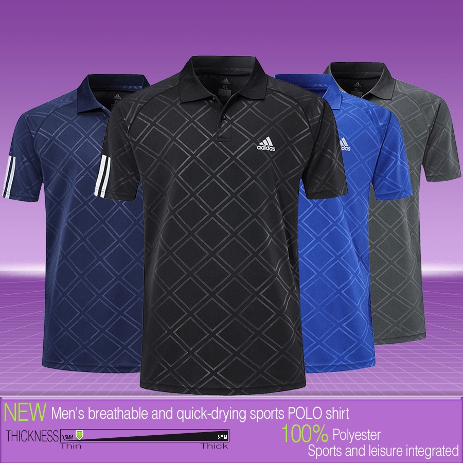 Men's breathable and quick-drying sports POLO shirt short-sleeved POLOS outdoor golf casual sportswear T-shirt 4808