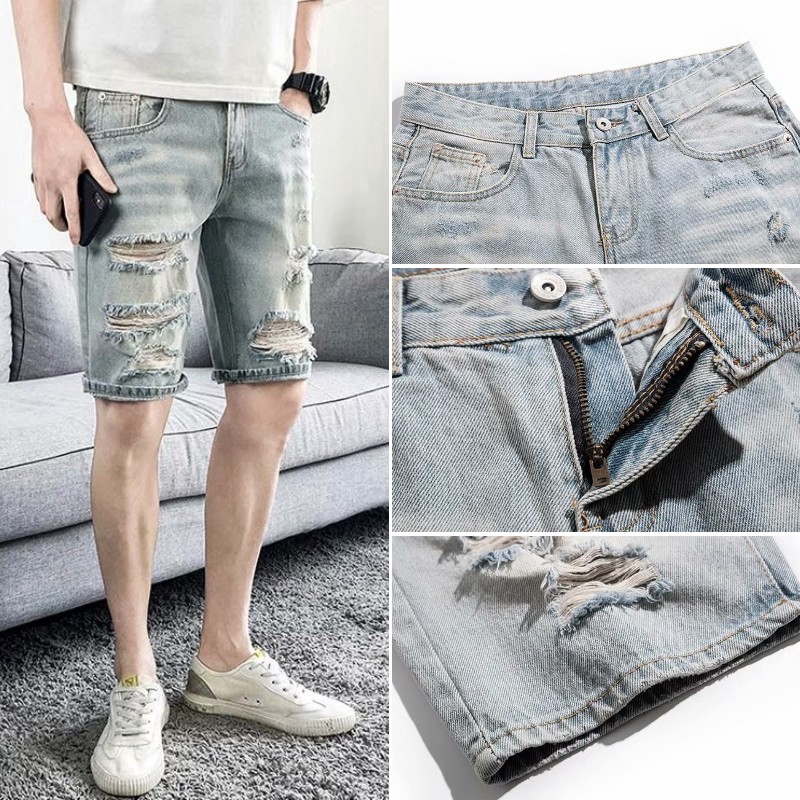 destroyed jeans shorts