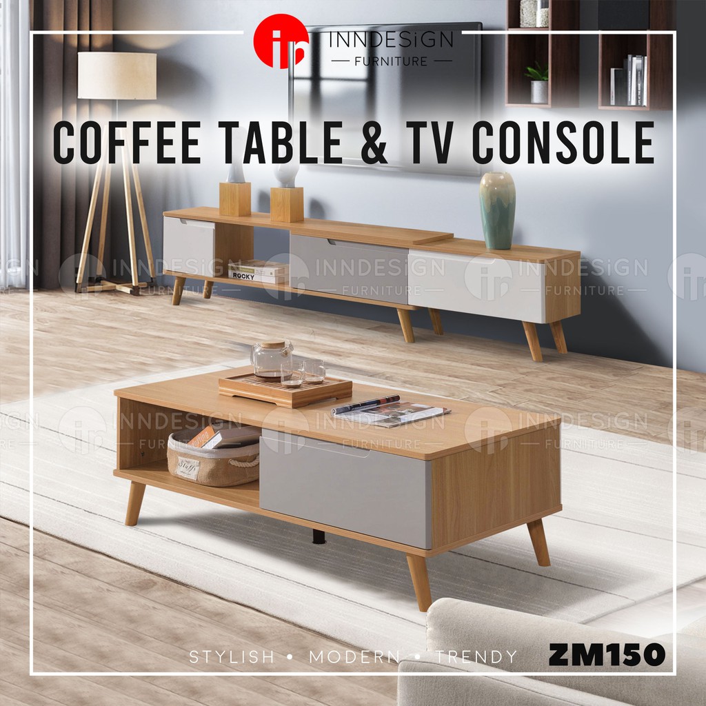 [LOCAL SELLER] ZM150 Extendable TV Console / Coffee Table With Drawer ...