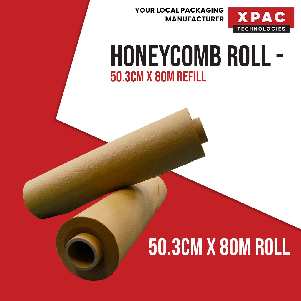 Honeycomb Kraft Paper Roll - 50cm X 80.0m | Sustainable Eco Bubble Wrap ...