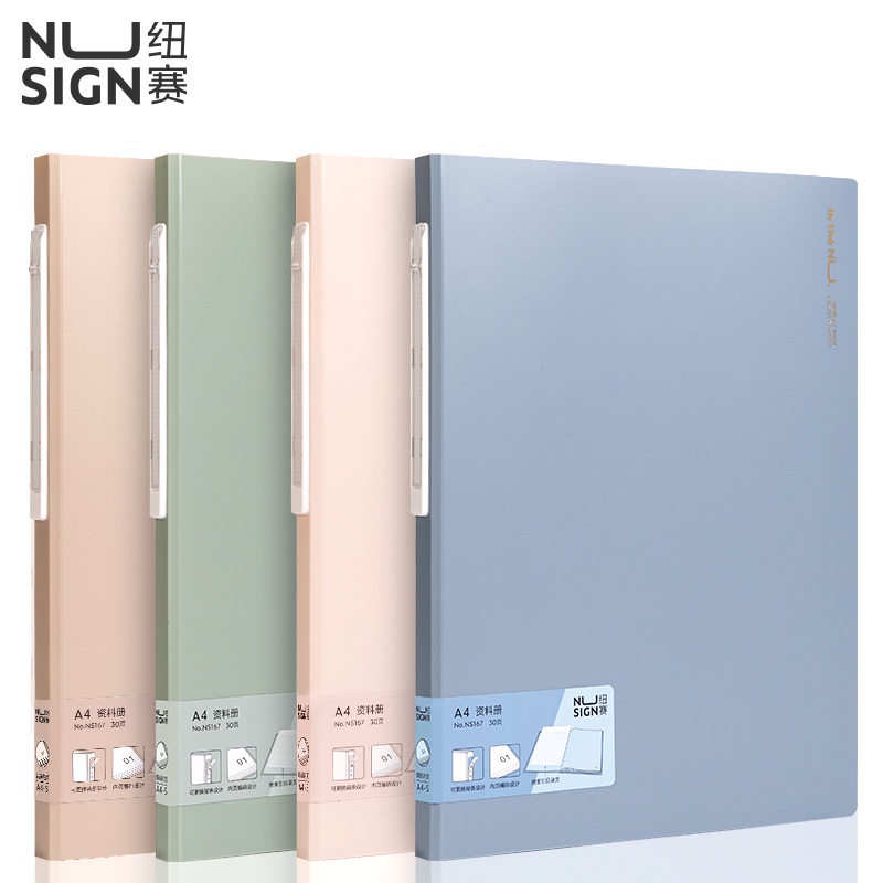 Nusign Display Book / File Map Clear Holder / Document Keeper A4 30 40 60 Slot NS16X - Gambar 2