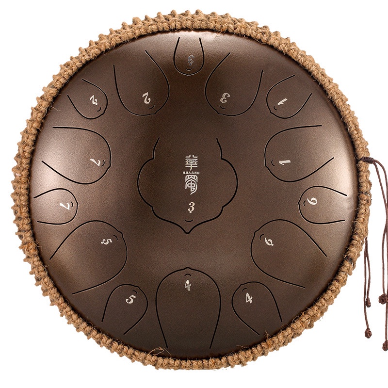 Hluru Huashu Steel Tongue Drum 14-inch 15-Tone notes Tank