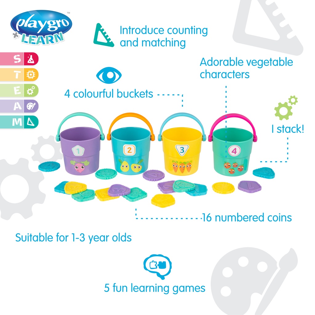 Not Too Big] Playgro Count and Match in The Veggie Patch | Shopee Singapore