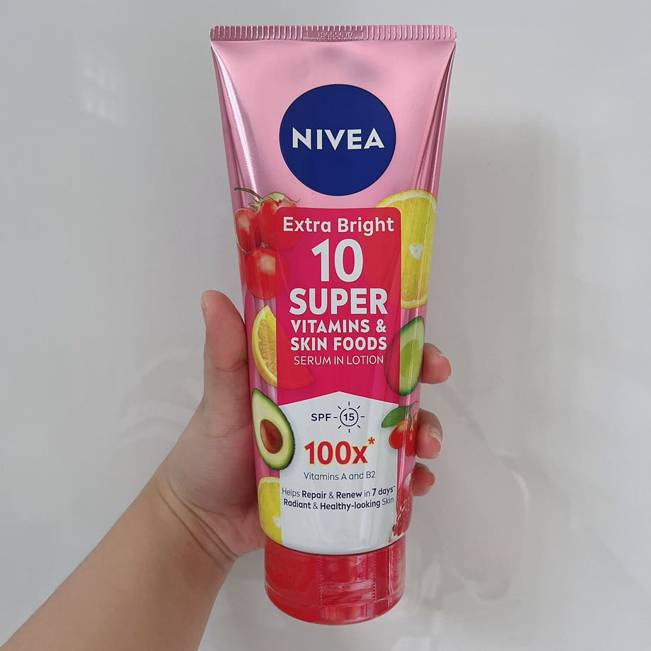 Nivea Extra Bright Super Vitamin & Skin Food Seum - Body Serum 180ml ...