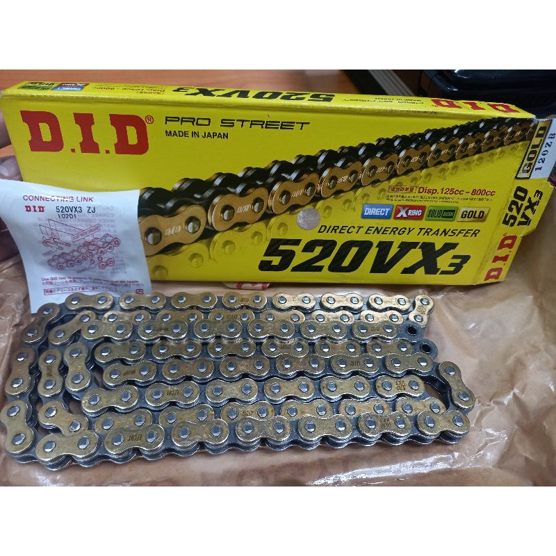 Did Chain Slug DID 520VX3 - 120L (Genuine Japanese DID) | Shopee Singapore