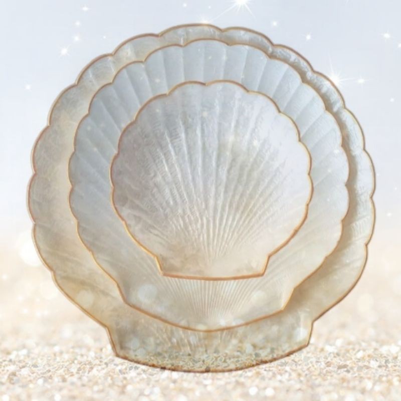 Scallop Shell Plate Made of Capiz Shells | ON HAND Small & Medium Size ...