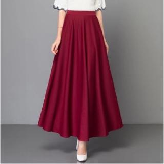 MK Women Skirt Women Maxi Skirt Elastic A Line Maxi Long Skirt