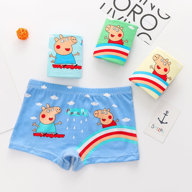 SUGE 4 Piece kids underwear boy cotton spiderman Children's Shorts Panties  For Baby Boy Toddler Boxers Stripes Ultraman Teenagers Cotton Underpants