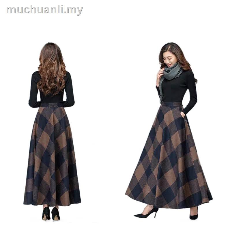 Long plaid skirt outlet 4xl