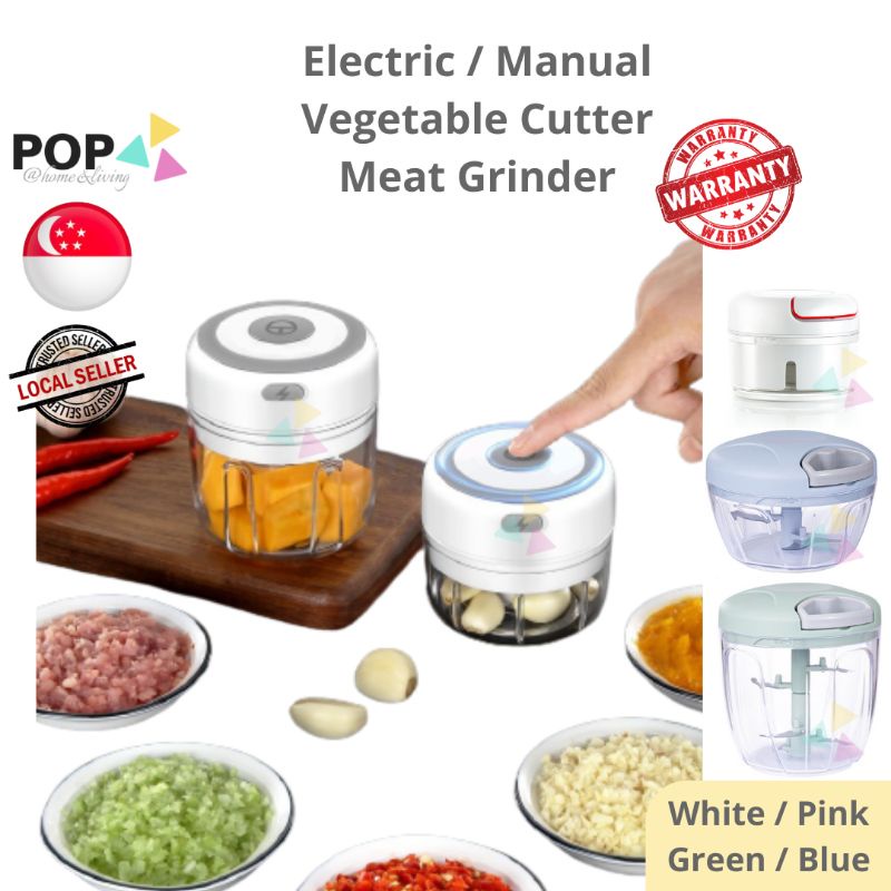 Electric / Manual Vegetable Cutter Meat Grinder CNY Raya Garlic Onion